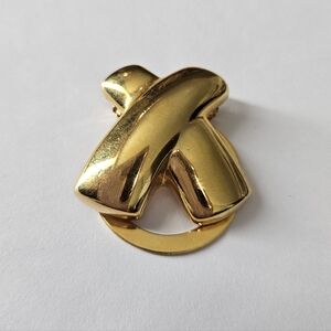 Scarf Clip Paloma Picasso Style Cross Goldtone